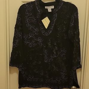 New Lauren Michelle Large Black Tunic